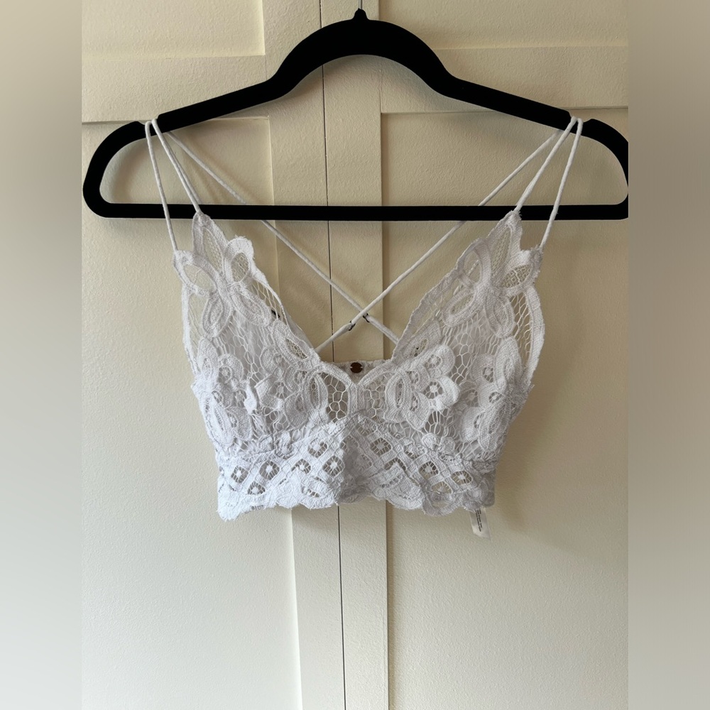 Free People FP One Intimately Adella Longlineβ Bralette White Size Small